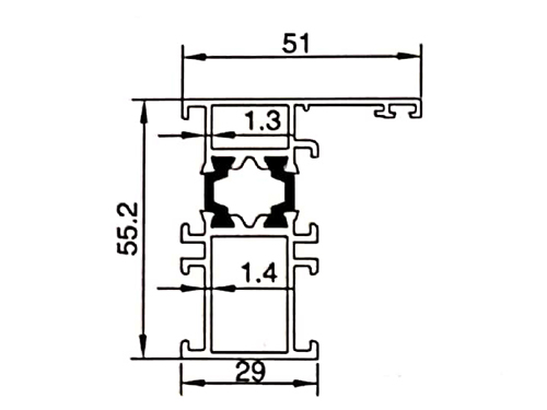 The 63 series insulation broken bridge outside the casement Windows