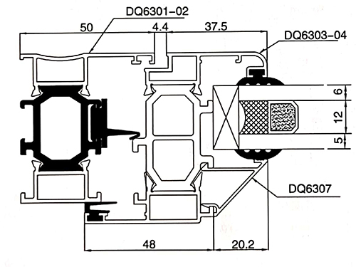 63-1 series insulation within the window