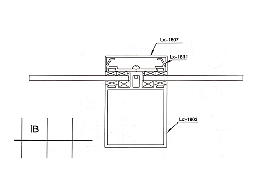 Series 180, half hidden frame glass curtain wall