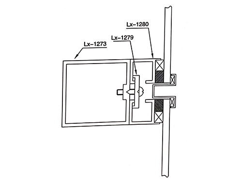 Series 120, hidden frame glass curtain wall