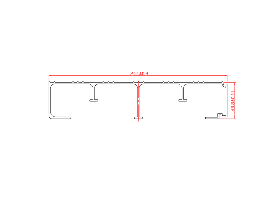 Aluminum alloy hot extrusion profile LX-2798-A